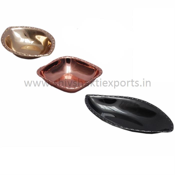 Nut Bowl - Copper, Brass, Black Nickel Platting